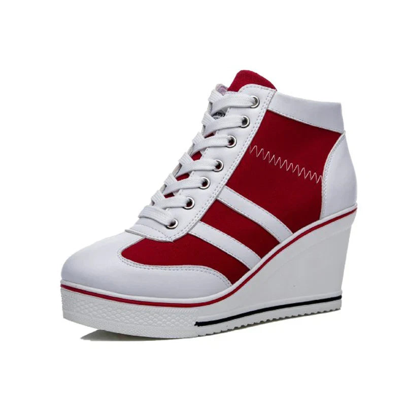 Variant image for Damen-Keilabsatz-Sneaker, modern, Canvas, hoher Absatz, komfortabel-53