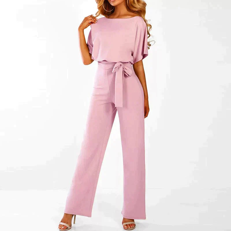 Damen-Jumpsuit Weite Beinform Elegant Hochwertiger Stoff-4