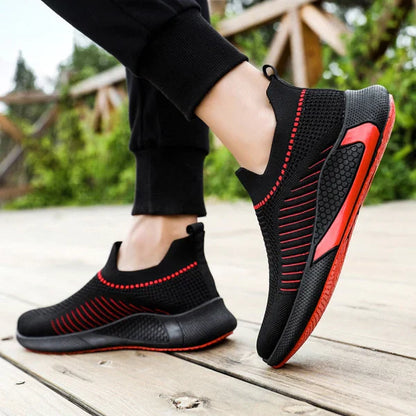 Herren-Sneakers, sportlich, Slip-On, gestricktes Obermaterial, Material-6
