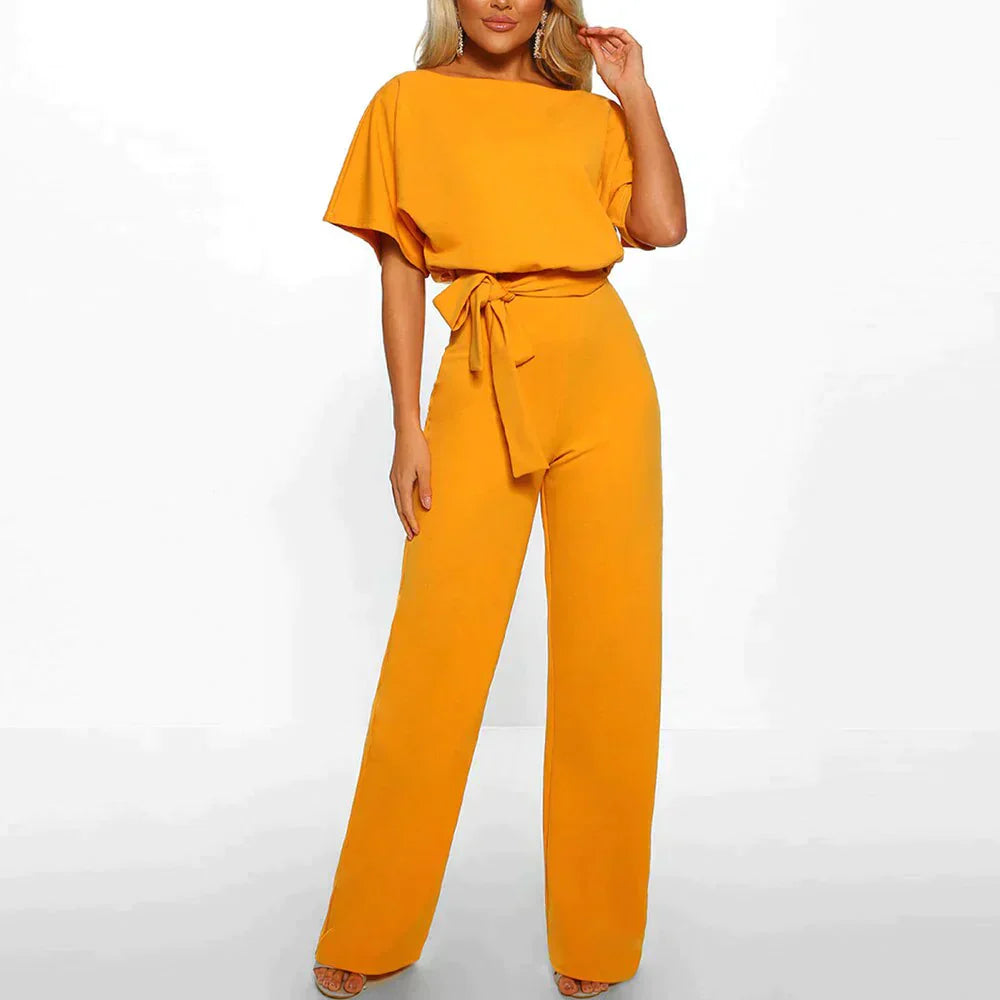 Damen-Jumpsuit Weite Beinform Elegant Hochwertiger Stoff-5