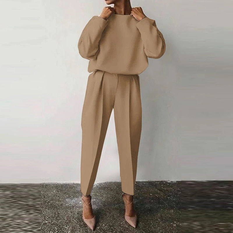 Damen-Zweiteiler aus Polyester mit komfortabler Passform – Eleganter und moderner Stil für Alltag und Fest 2