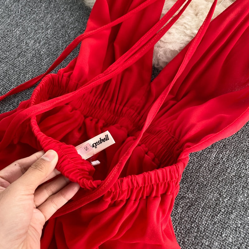 Maxikleid Damen rückenfrei Polyester für formelle Anlässe-4