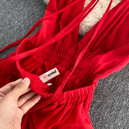 Maxikleid Damen rückenfrei Polyester für formelle Anlässe-4