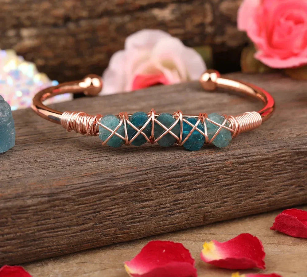 Variant image for Damen-Armband mit blauem Kyanit und Kupfer in elegantem Design-16