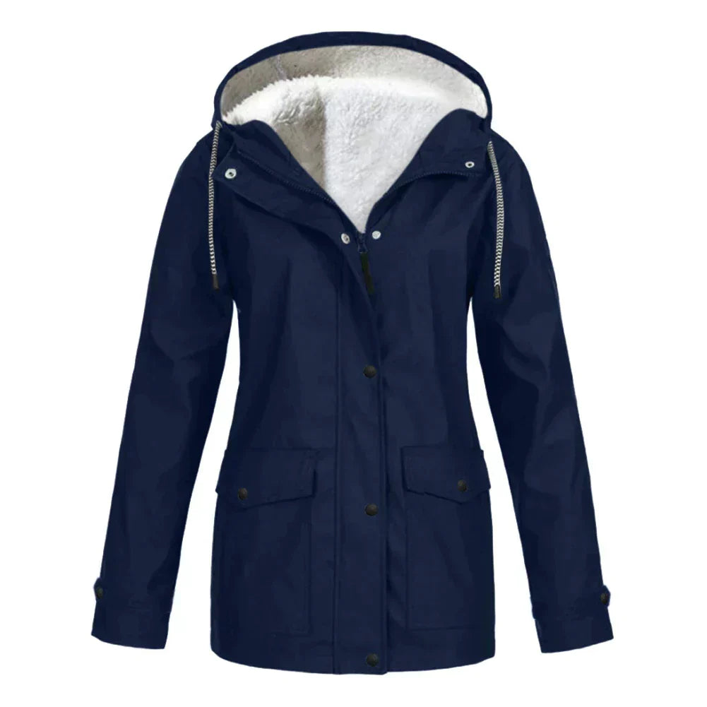 Variant image for Damen-Regenjacke, gefüttert, wasserabweisender Stoff, elegant-19