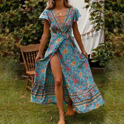 Variant image for Damen-Maxikleid, mit Rüschen aus nachhaltigen Stoff-1