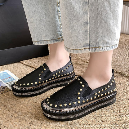 Damen-Loafers, Leder, Gummisohle, Slip-On, eleganter Komfort 2