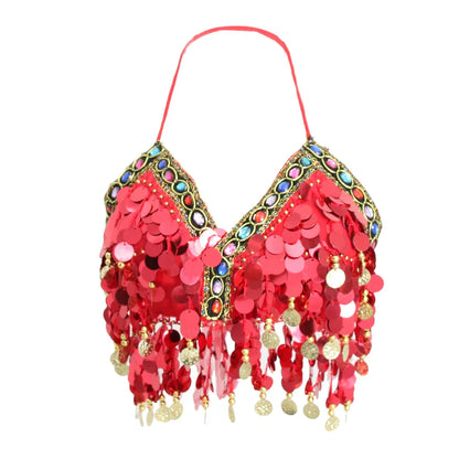 Damen-Crop-Top, paillettenbesetzt, Acryl-2