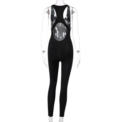 Damen-Jumpsuit Eng Anliegend Polyester Elasthan mit besonderem Design 6