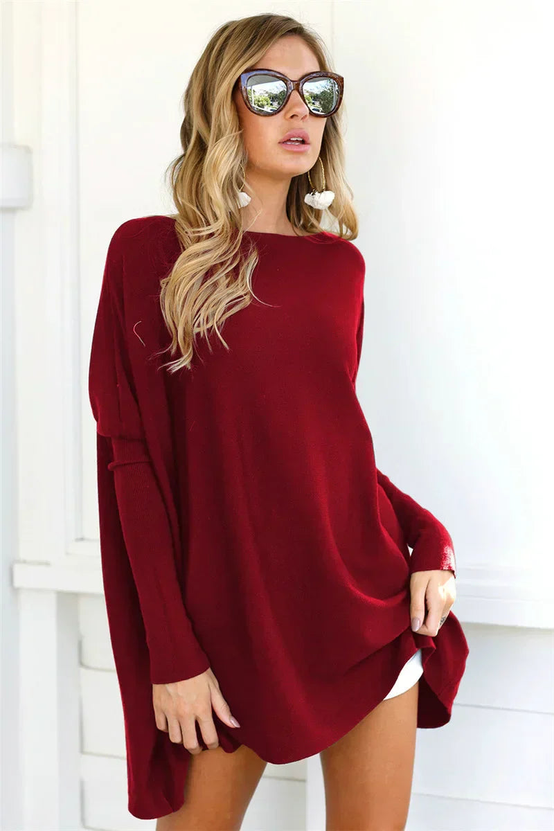 Variant image for Damen-Pullover, Oversized, runder Ausschnitt, Baumwolle, Acryl, Polyester-13
