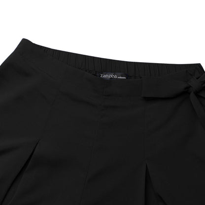Damen-Hose, hohe Taille, leichtes Polyester, Spandex, schick, mit elastischem Bund-5