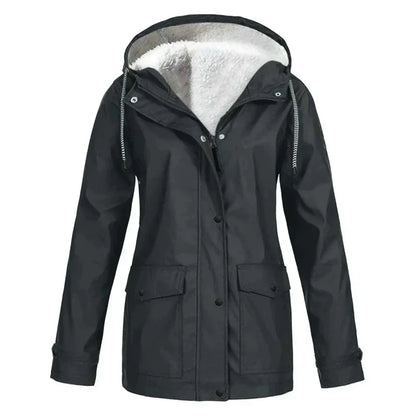Variant image for Damen-Regenjacke, gefüttert, wasserabweisender Stoff, elegant-1