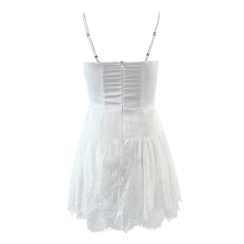 Damen-Minikleid, glitzernd, Spaghettiträger, Synthetikfaser-3