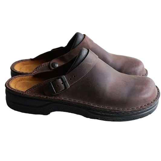 Herren-Ledersandalen mit ergonomischer Sohle und verstellbarem Riemen – komfortables Design für Innen- und Outdoorbereich 1