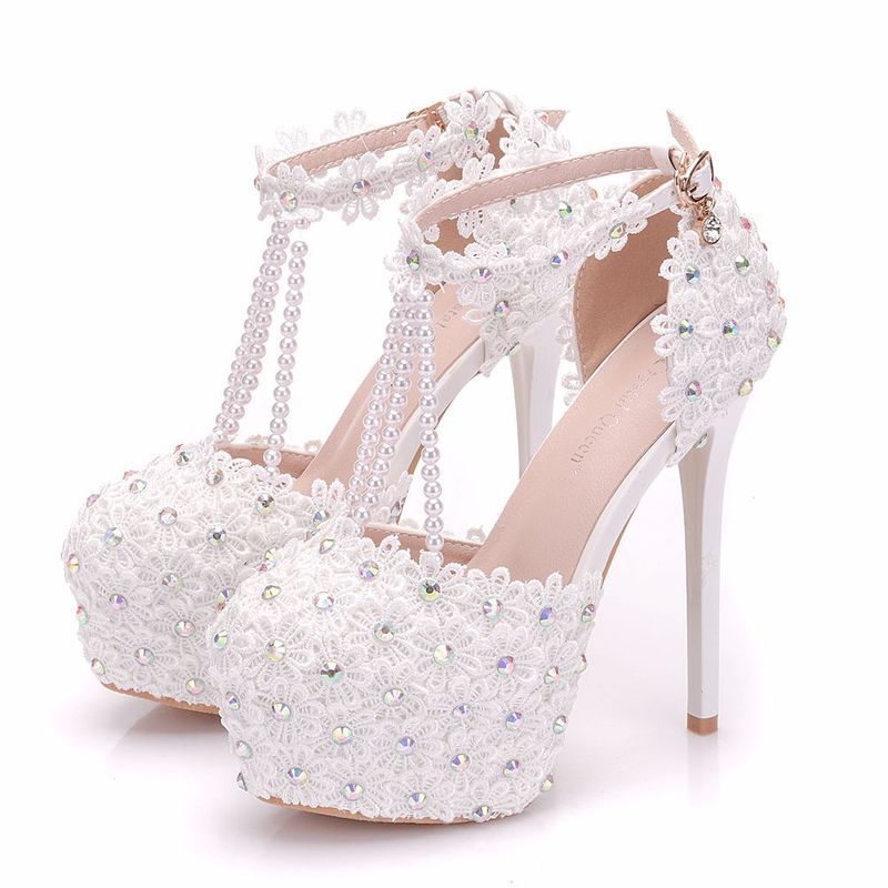 Damen-Pumps, hoher Absatz, trendig, PU, Gummi-5