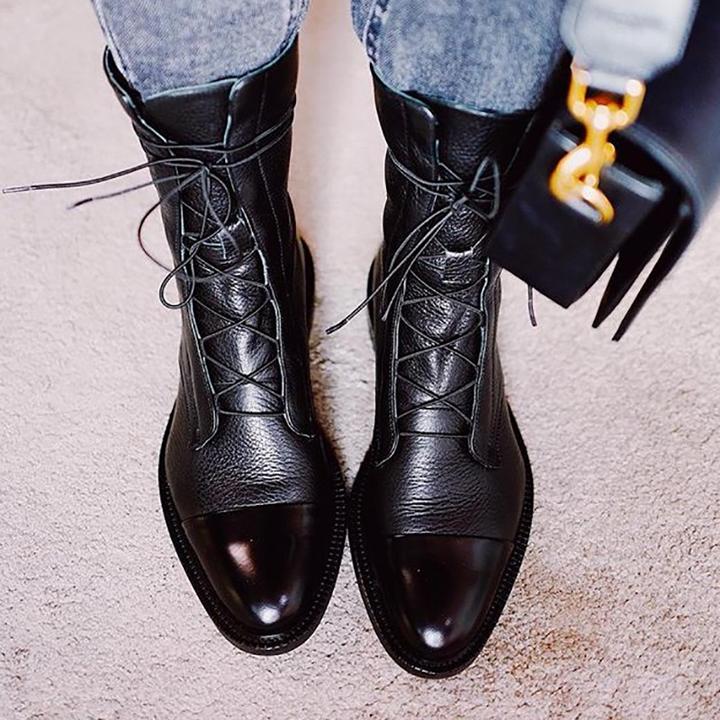 Damen-Stiefel, Leder, elegant, zeitloses Design-3