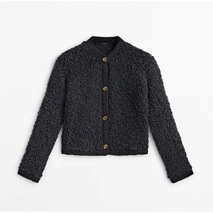 Damen-Strickjacke, klassisches Design, warmes Kaschmir-1