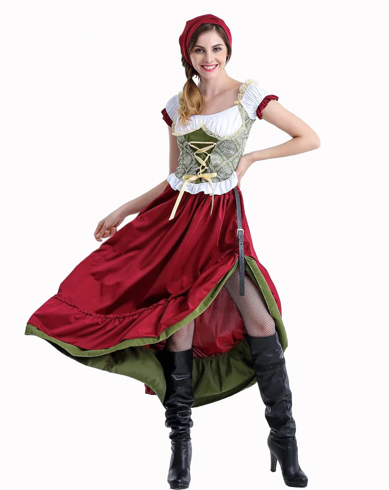 Variant image for Damen-Oktoberfest-Kleid, traditionell, Polyester, mit Schürze-2