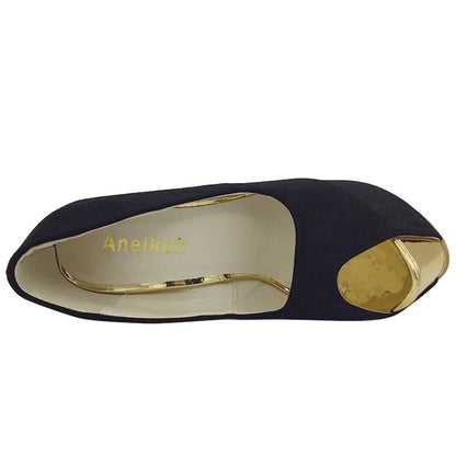 Damen-Pumps, Velours, Slip-On, Plateau 5-7 cm-6