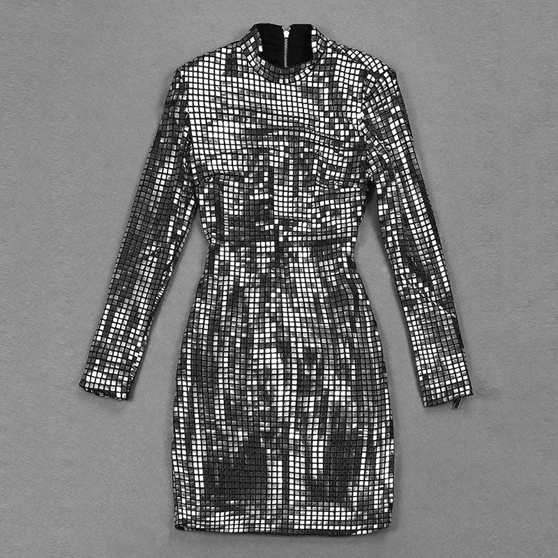 Damenkleid Mini Elegant Polyester-1