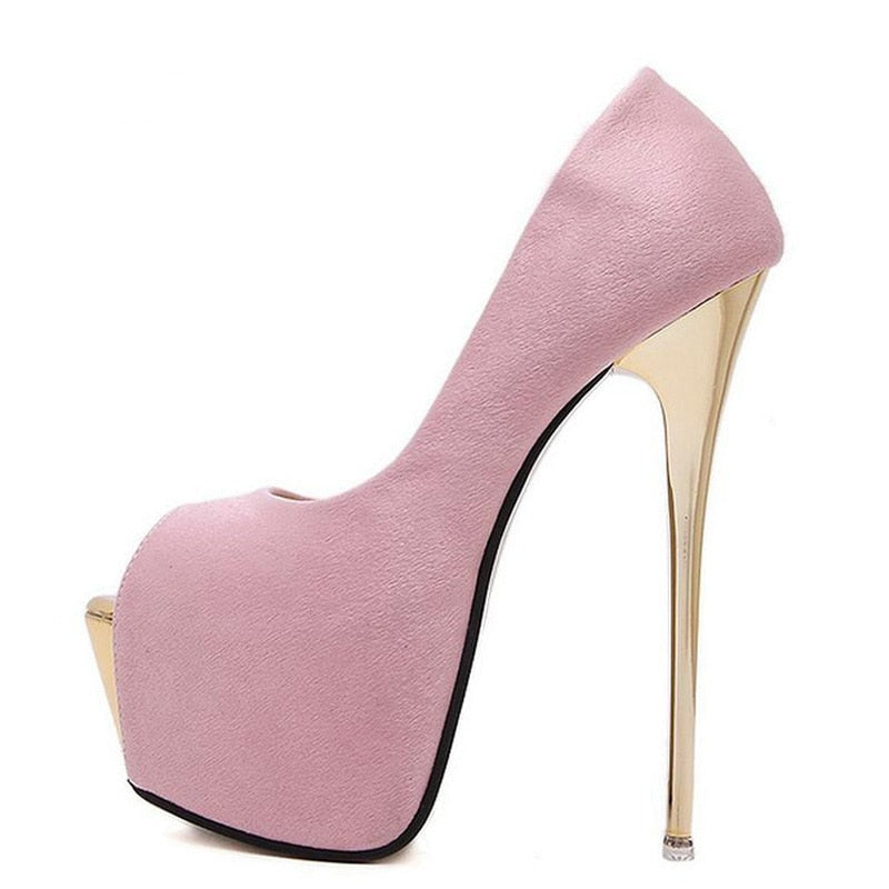 Damen-Pumps, Velours, Slip-On, Plateau 5-7 cm-2