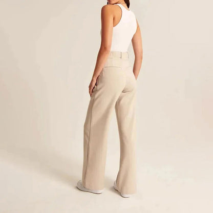 Variant image for Damen-Anzughose, hohe Taille, stretchiger Stoff, elegantes Design-17