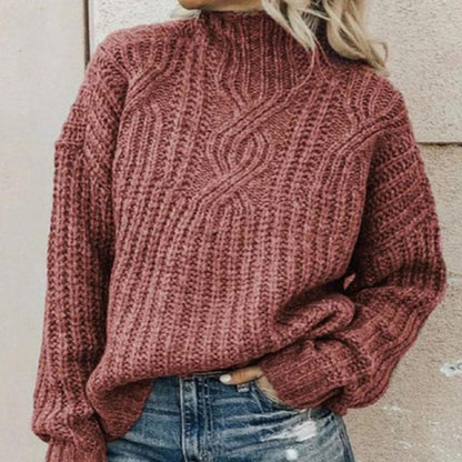 Damen-Rollkragenpullover im Zopfmuster aus 100 % Acryl 9