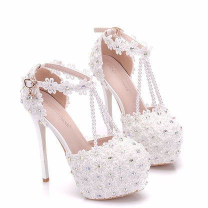 Damen-Pumps, hoher Absatz, trendig, PU, Gummi-6
