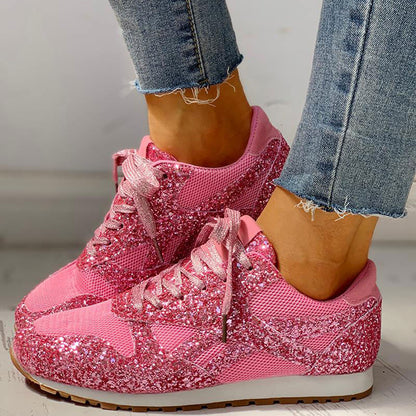 Variant image for Damen Sneakers Glitzerndes Geometrisches Design Baumwolle-4