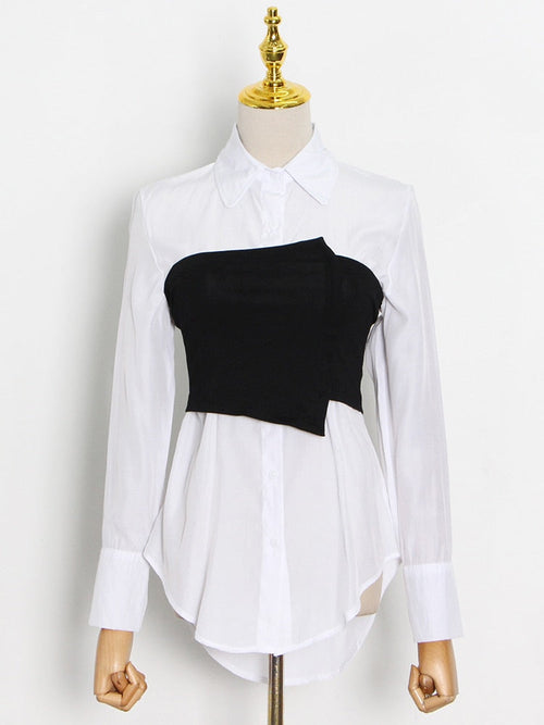 Damen Bluse Langarm Weiche Baumwolle Polyester-1