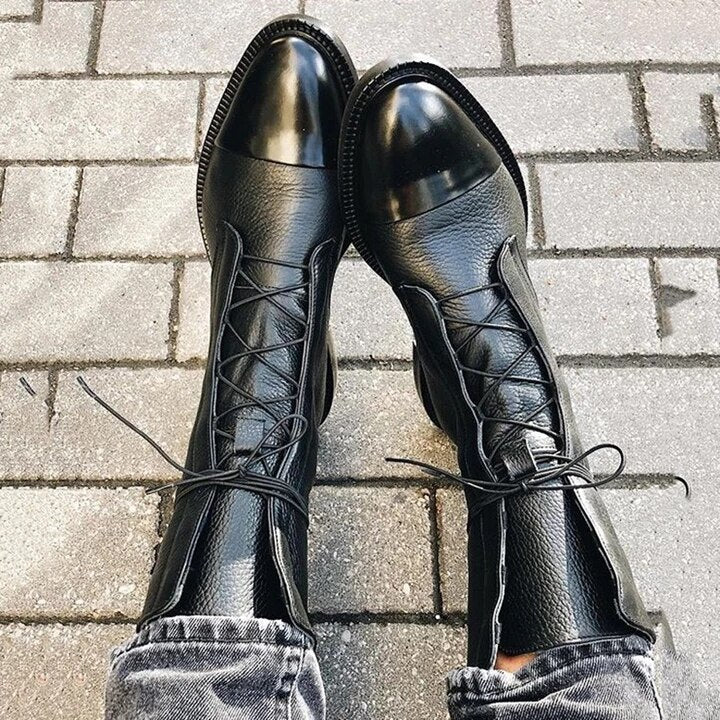 Damen-Stiefel, Leder, elegant, zeitloses Design-2