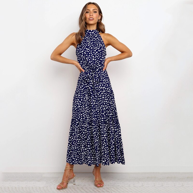 Damenkleid Midi Animalprint Lockerer Schnitt 100% Baumwolle 2