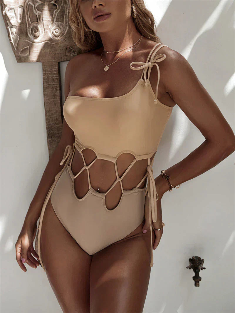 Damen Bikini-Set Ausschnitt Leichtes Material Elegantes Design-2