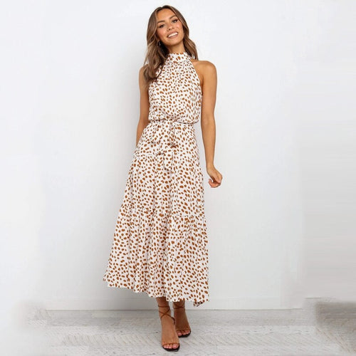 Damenkleid Midi Animalprint Lockerer Schnitt 100% Baumwolle 1
