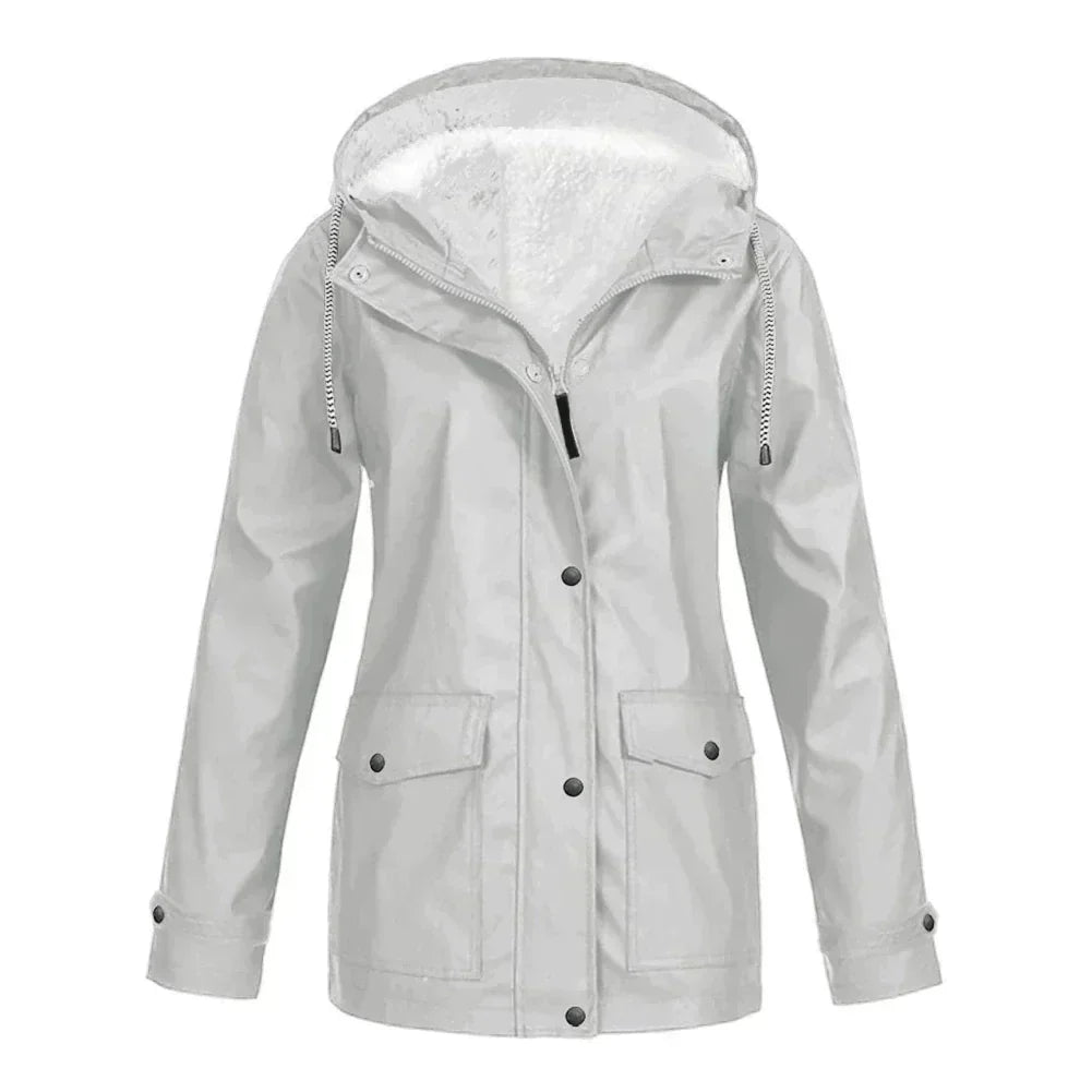 Variant image for Damen-Regenjacke, gefüttert, wasserabweisender Stoff, elegant-31