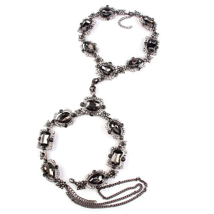 Damen-Körperschmuck, geometrisch, Zinklegierung mit Strass-4