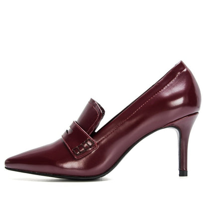 Damen-Pumps, spitze Zehe, PU-Leder, hoher Absatz-2