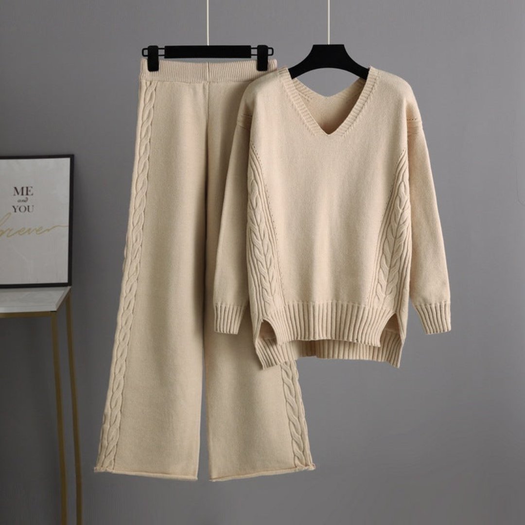Damen-Set, elegantes Winterdesign, weiches Material-3