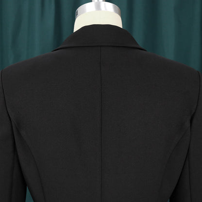 Langes Kleid Damen Maxikleid Langarm Polyester Elegant Silhouette-5
