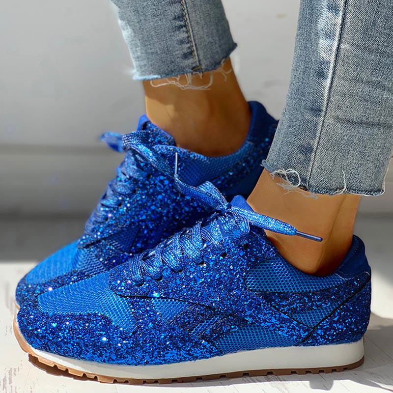 Variant image for Damen Sneakers Glitzerndes Geometrisches Design Baumwolle-3