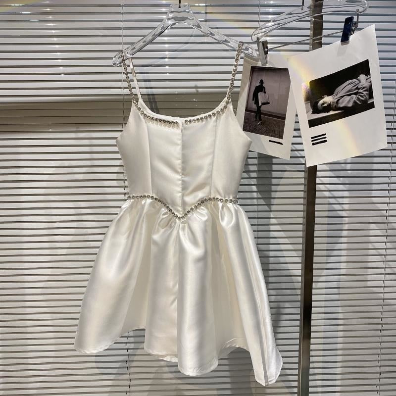Damen-Minikleid, A-Linien-Form, Polyester, Spaghettiträger 3