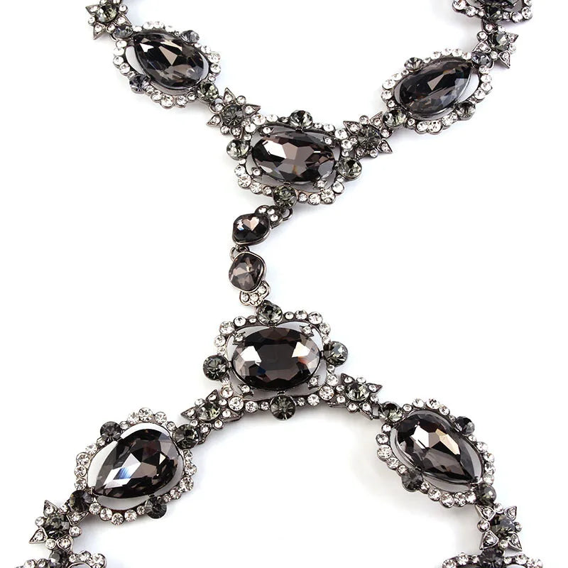 Damen-Körperschmuck, geometrisch, Zinklegierung mit Strass-6