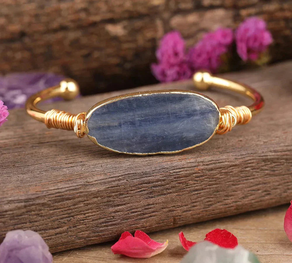 Damen-Armband mit blauem Kyanit und Kupfer in elegantem Design-5