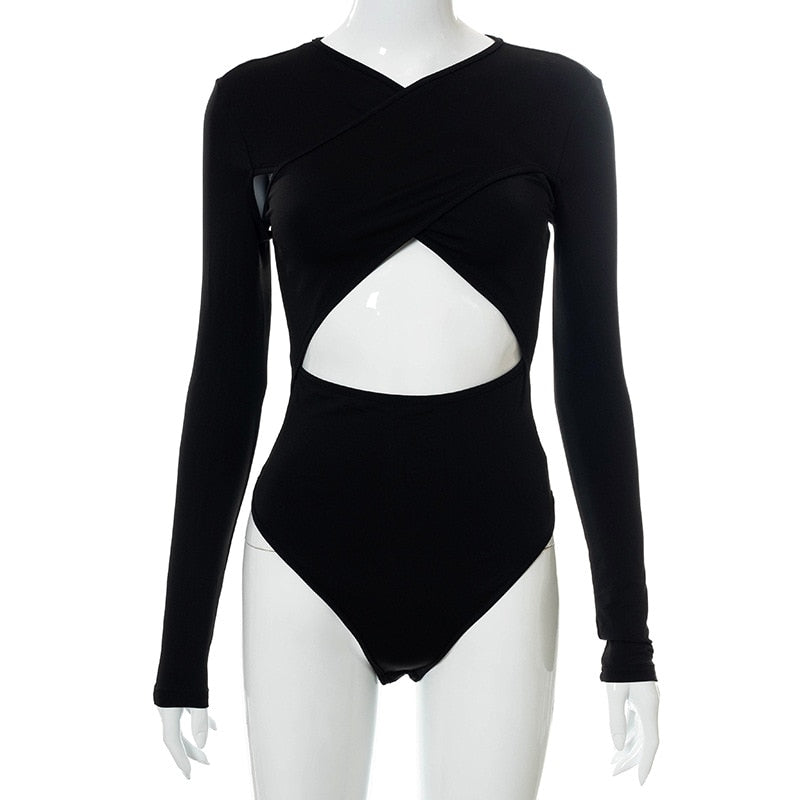 Damen-Kleid, langärmelig, monochrom, Polyester-1