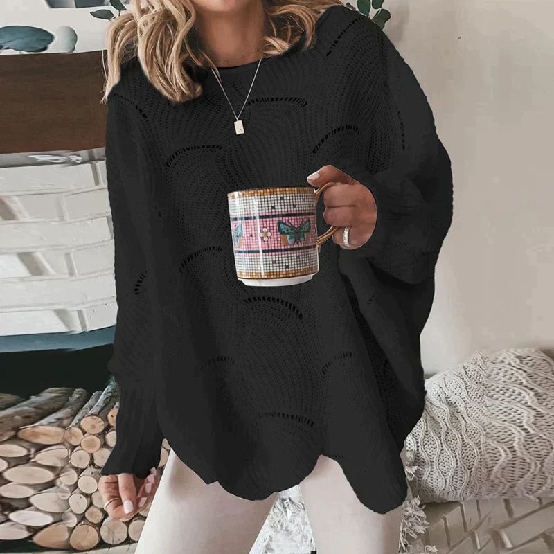 Damen-Strickpullover aus leichtem 100 % Acryl im Loose Fit-3