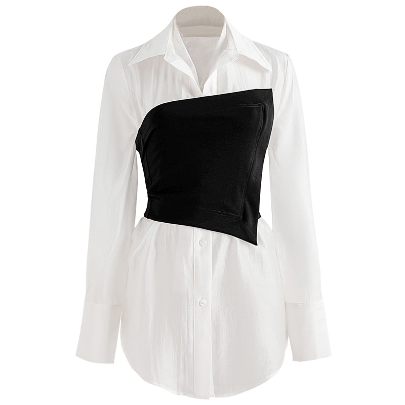 Damen Bluse Langarm Weiche Baumwolle Polyester-5
