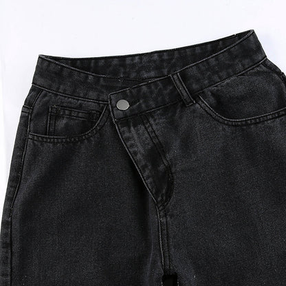Damenjeans High Waist, gerippter Stretch, Baumwolle-Polyester-6