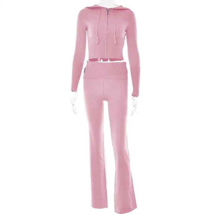 Variantenbild für Damen-Set aus Hoodie und Hose, modernes Design, 100% Baumwolle-17