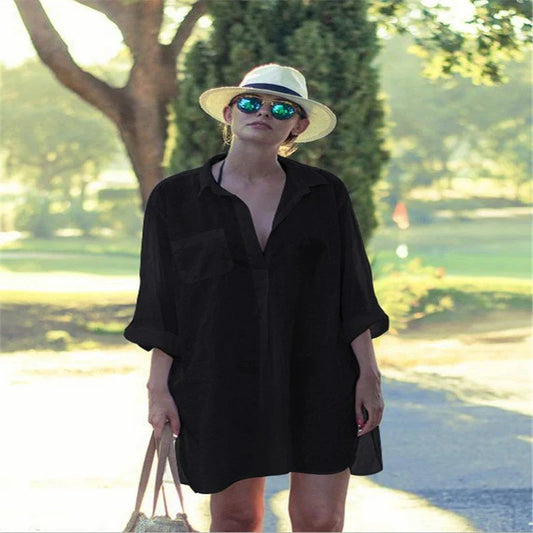 Badeanzug Damen Schlicht Langärmelig Polyester für Strand und Pool-1