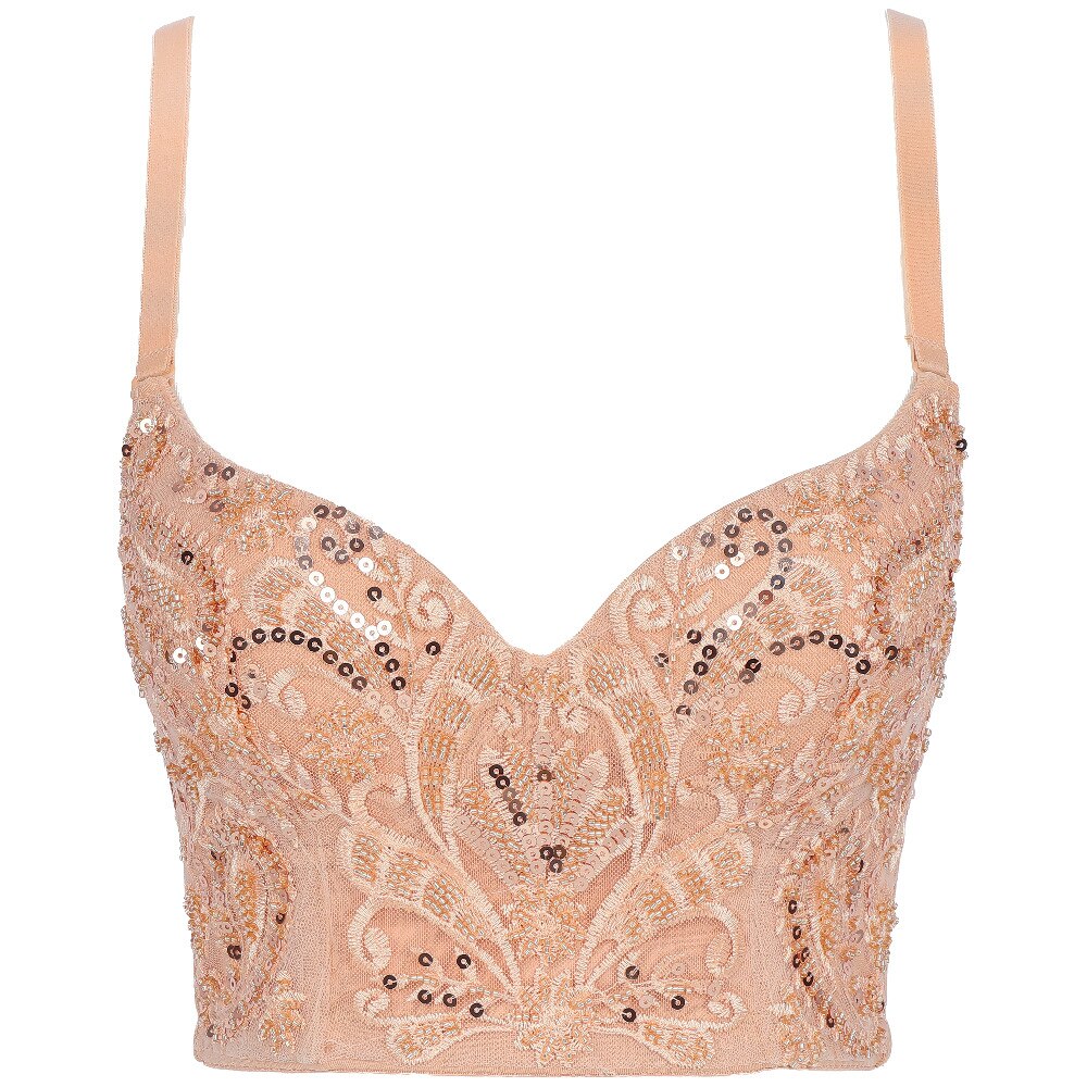 Damen-Spaghettiträger-Top, Pailletten, Polyester, glitzernd, für Fest und Alltag 1